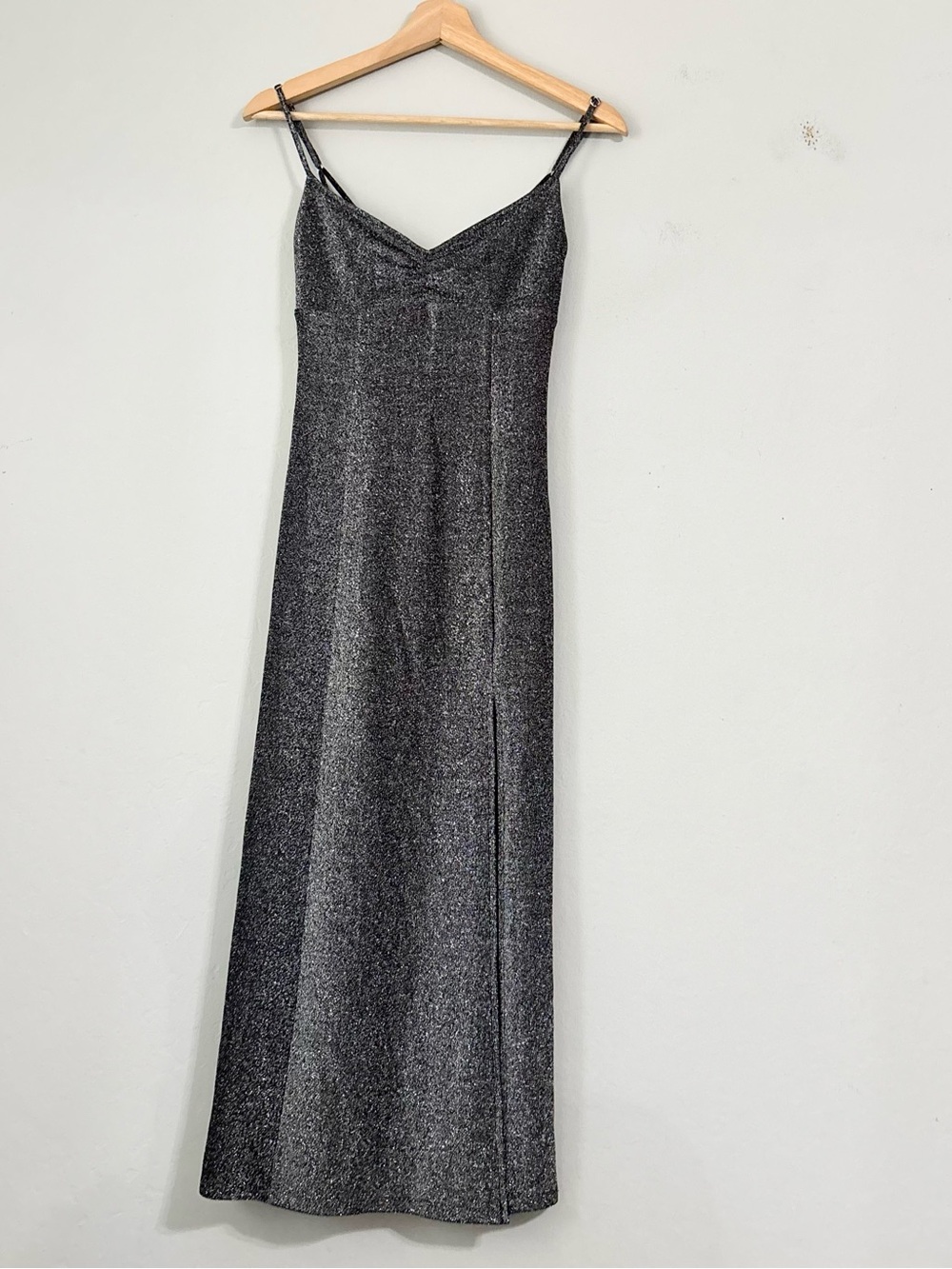 Urban Outfitters Black Shimmer Midi Dress